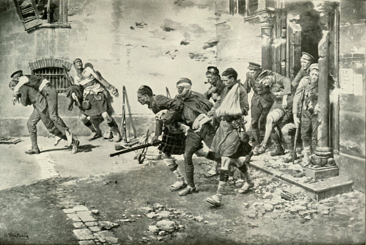 En incident i reträtten från Mons, 1919. av Unbekannt