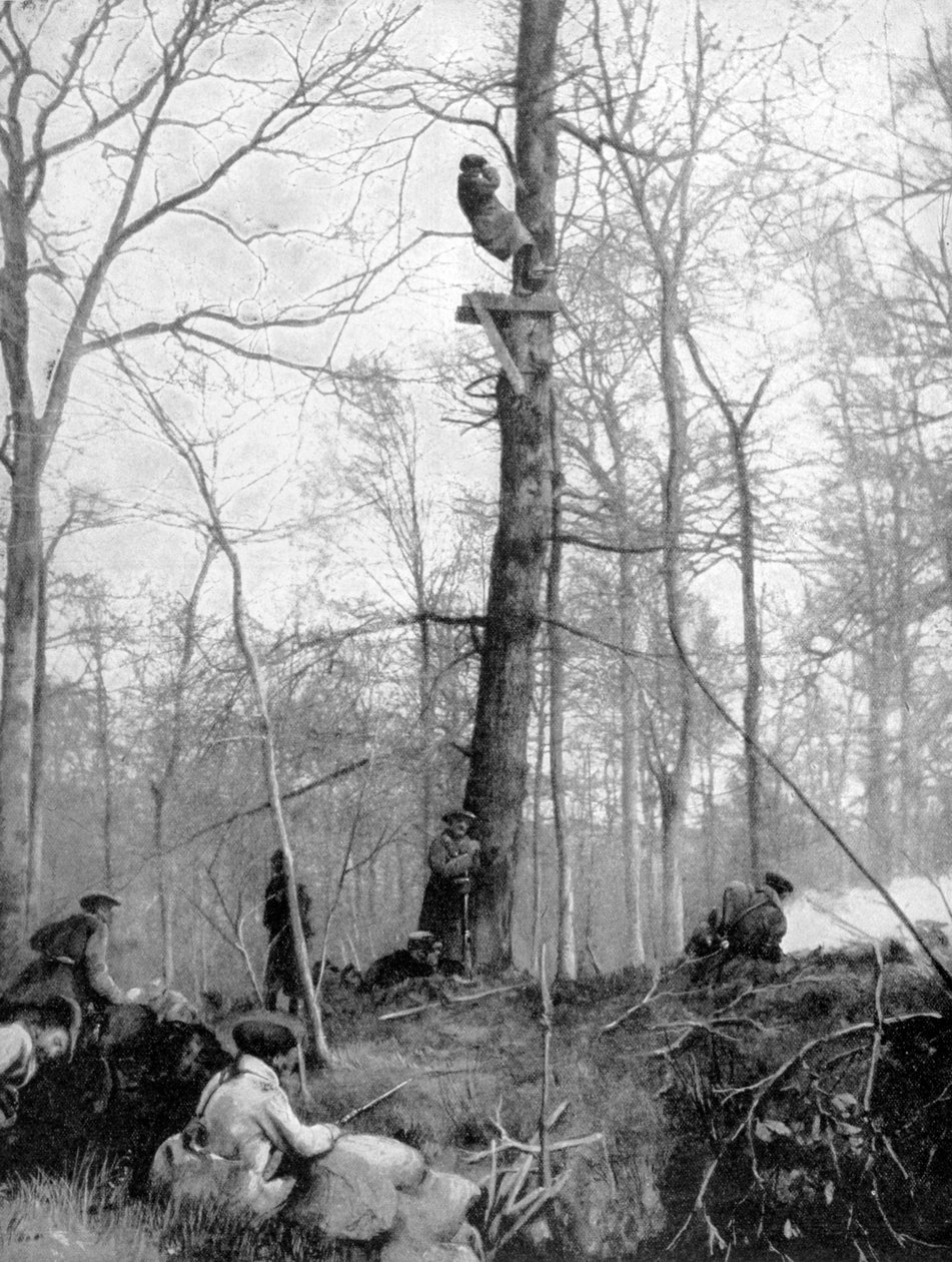 En observationsplats, 1915 av Unbekannt
