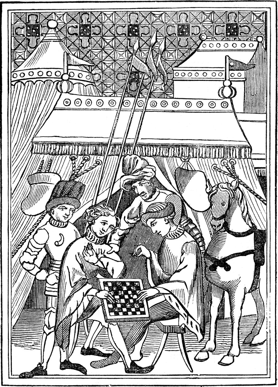 Forntida schackspel, 1300-talet, 1833 av Unbekannt