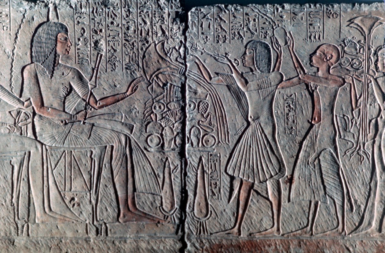 Forntida egyptisk relief, c1300 f.Kr av Unbekannt