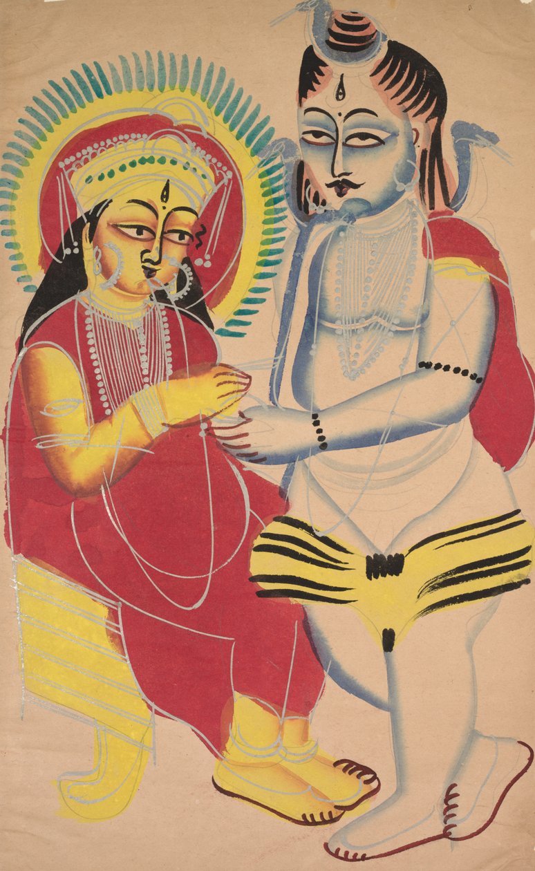 Annapurna och Shiva, av Unbekannt