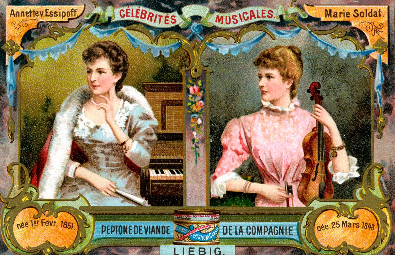 Annette von Essipoff och Marie Soldat, c1900 av Unbekannt