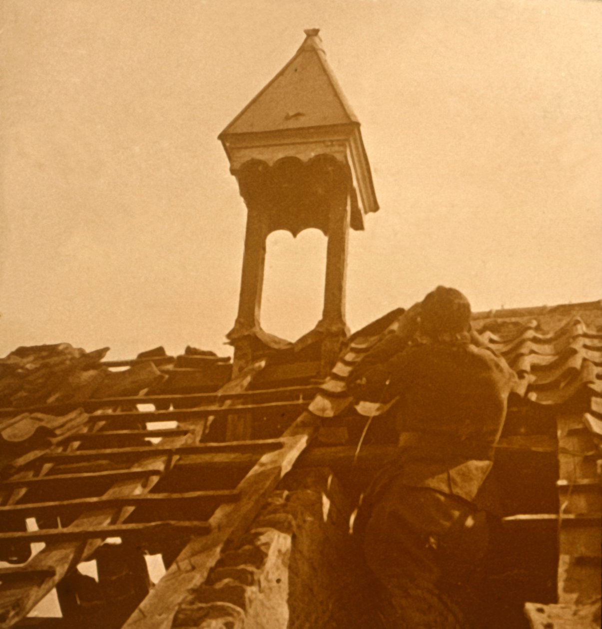 Luftvärnsskjutning, frontlinjen, c1914-c1918 av Unbekannt