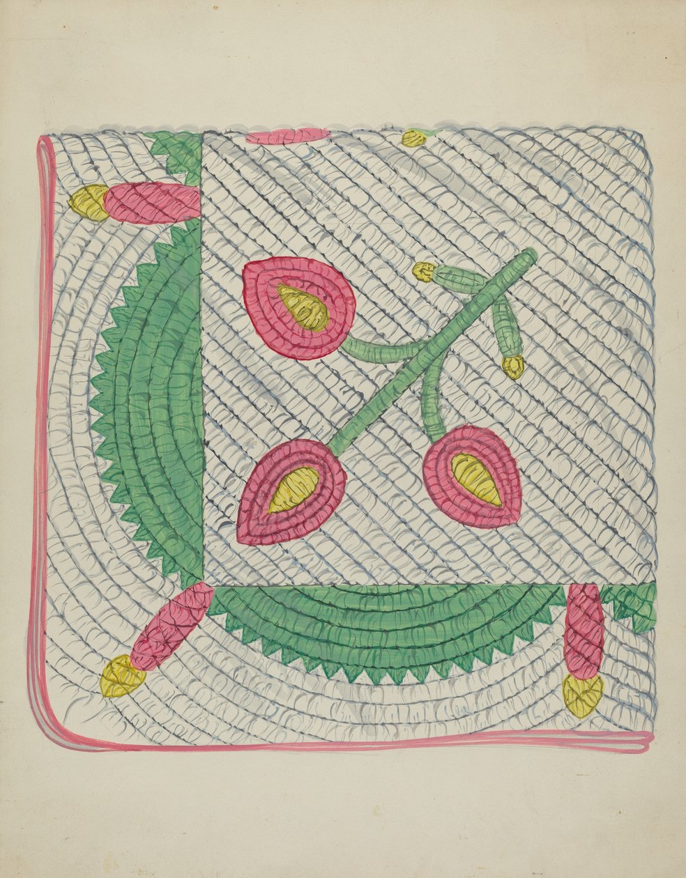 Applikation Quilt, ca. 1936. av Unbekannt