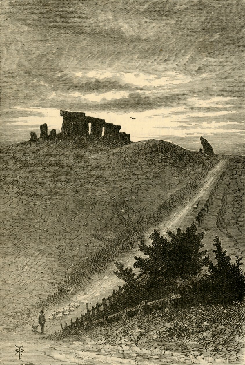 Närmar sig Stonehenge från öster, 1898. av Unbekannt