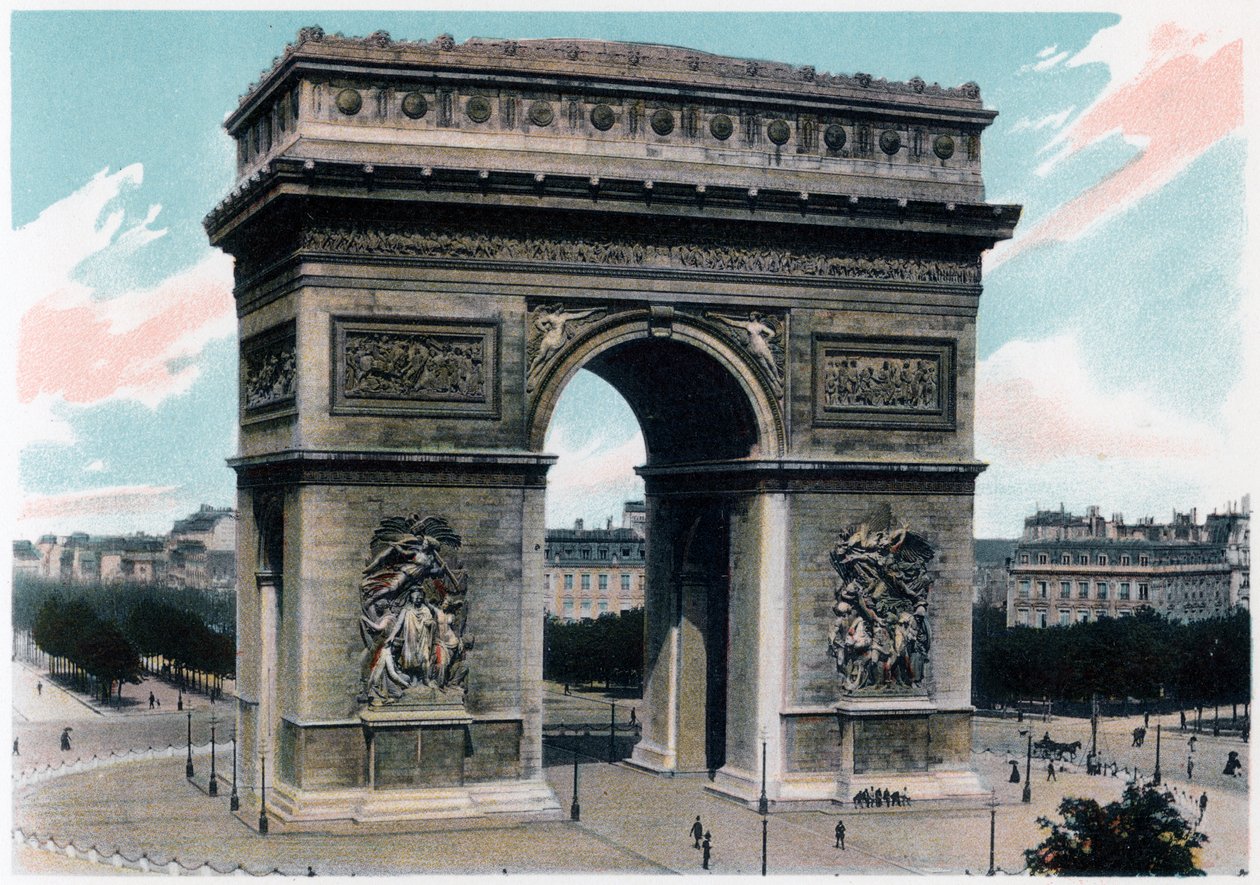 Triumfbågen, Paris, ca 1900 av Unbekannt