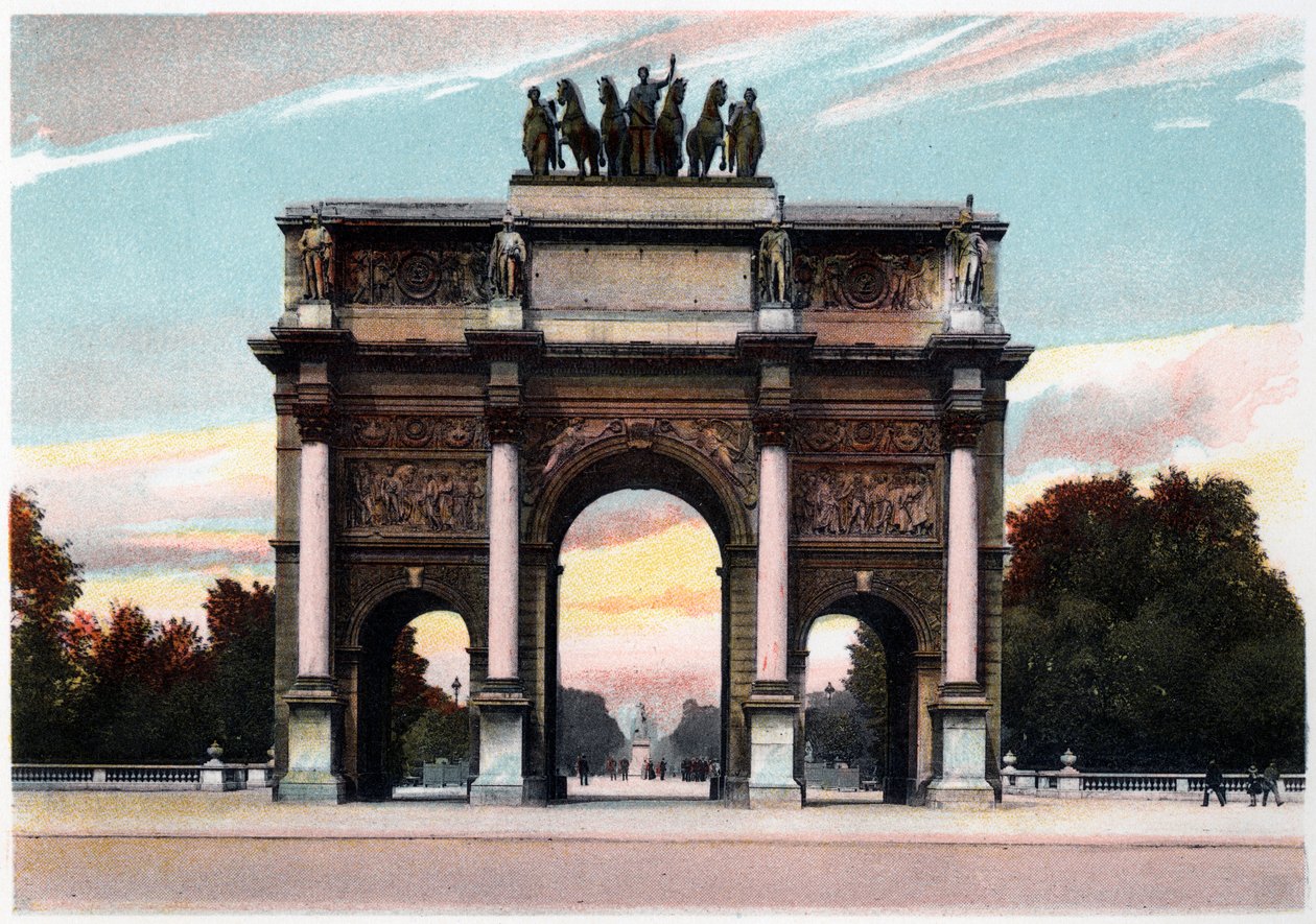 Triumfbågen, Paris, ca 1900 av Unbekannt