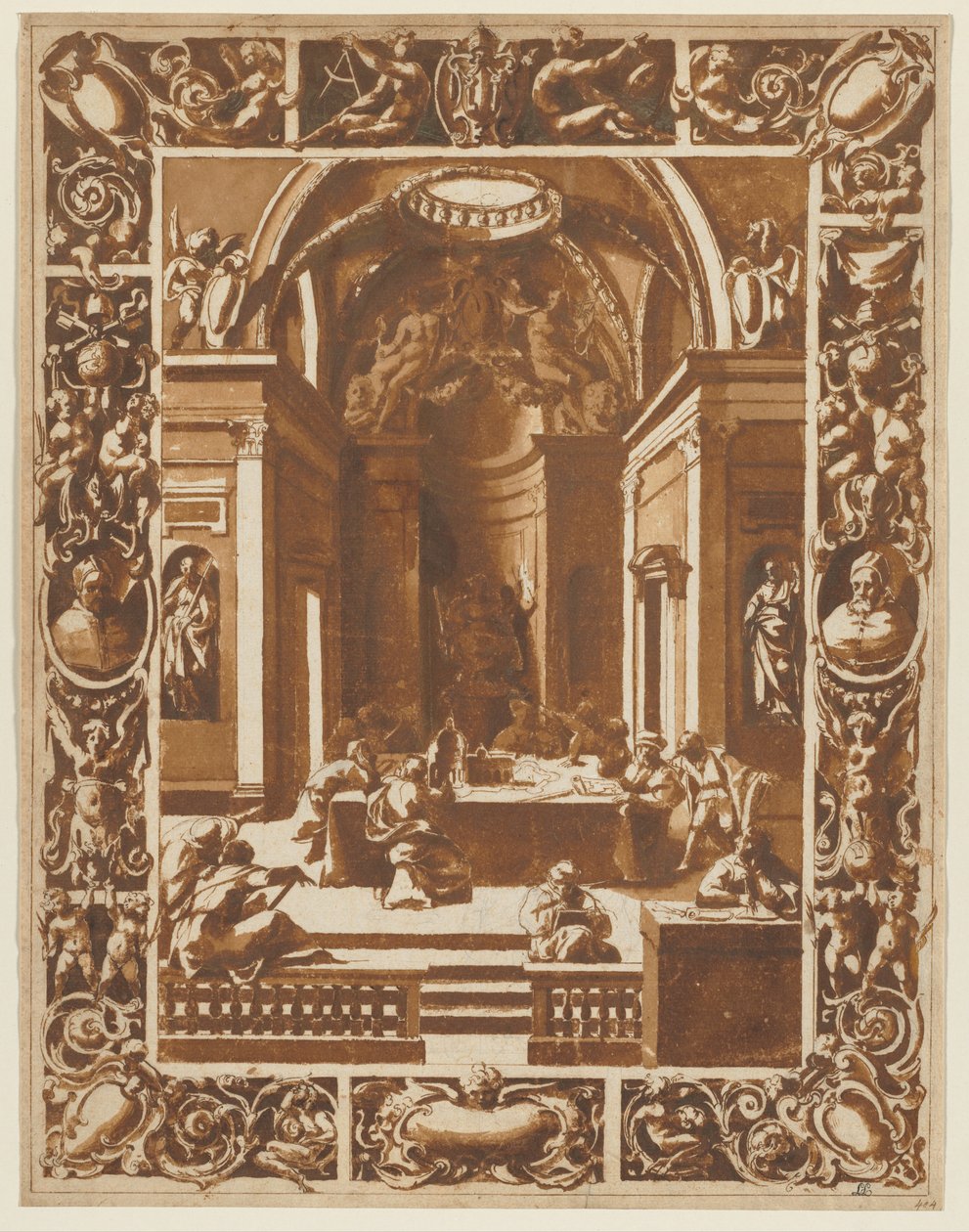Arkitektkonferens, c. 1622. av Unbekannt