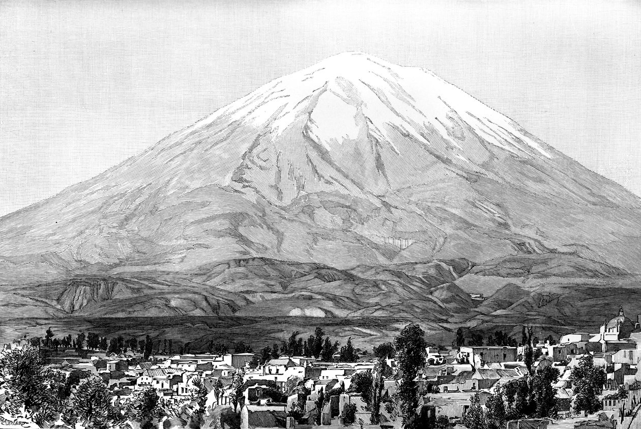 Arequipa och berget Misti, Peru, 1895 av Unbekannt