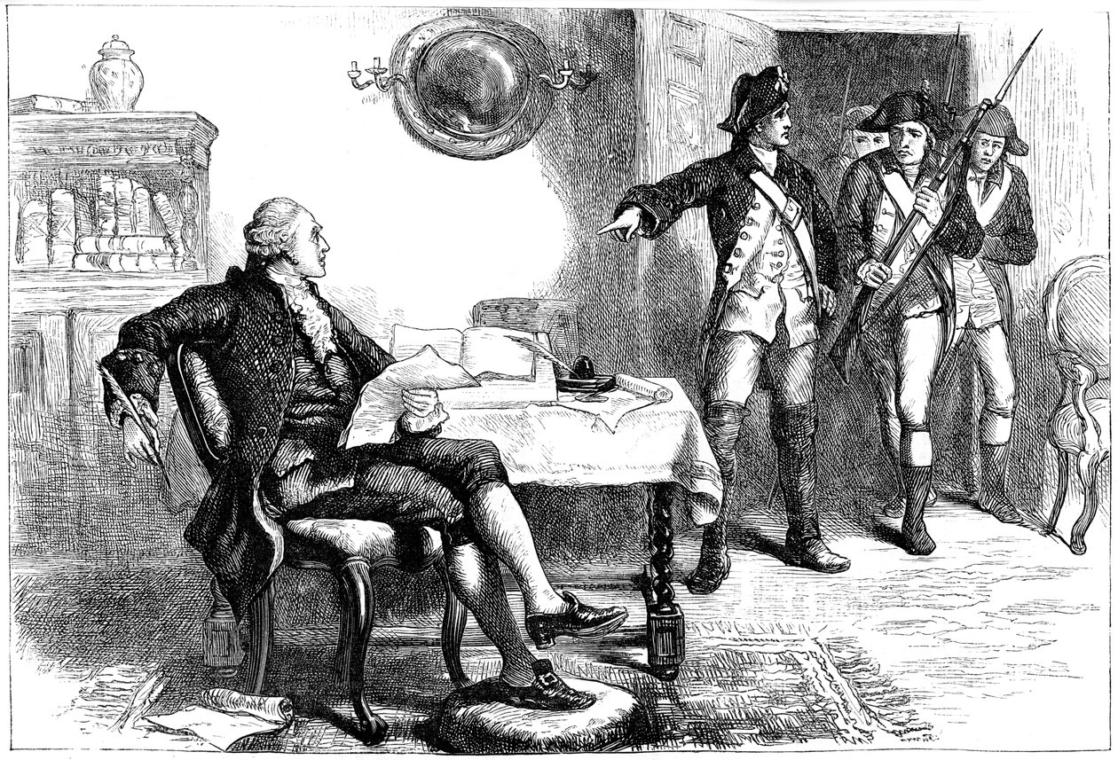 Gripande av William Franklin, New Jersey, 1776 c1880 av Unbekannt