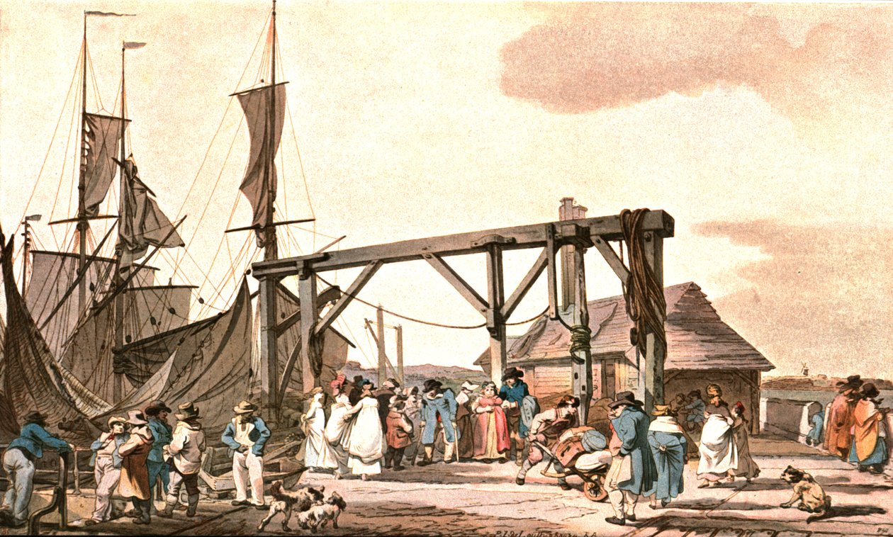 Hoys ankomst till Margate, 1808, c1900. av Unbekannt