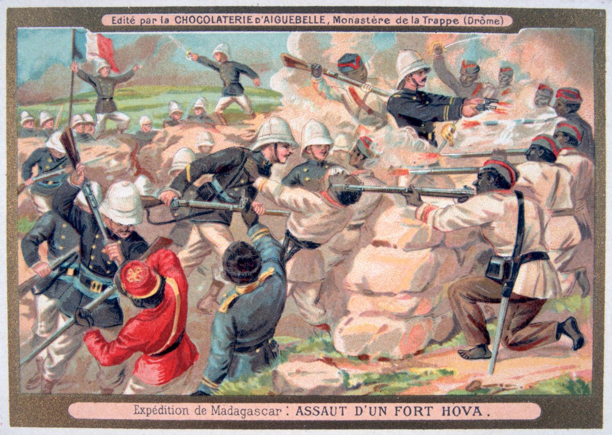 Angrepp på ett Hova-fort, Madagaskar, 1883-1896 av Unbekannt