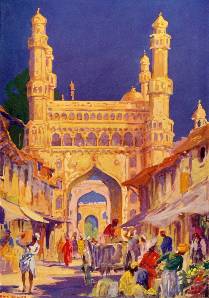 Vid Char Minar i Hyderabad, c1948. av Unbekannt