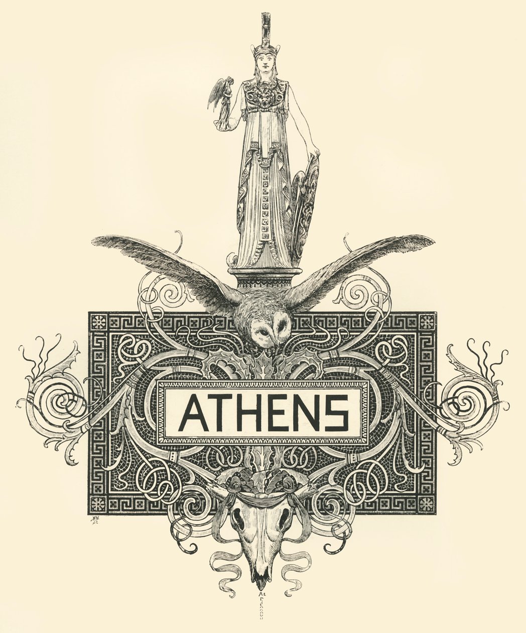 Aten, sent 1800-tidigt 1900-tal. av Unbekannt