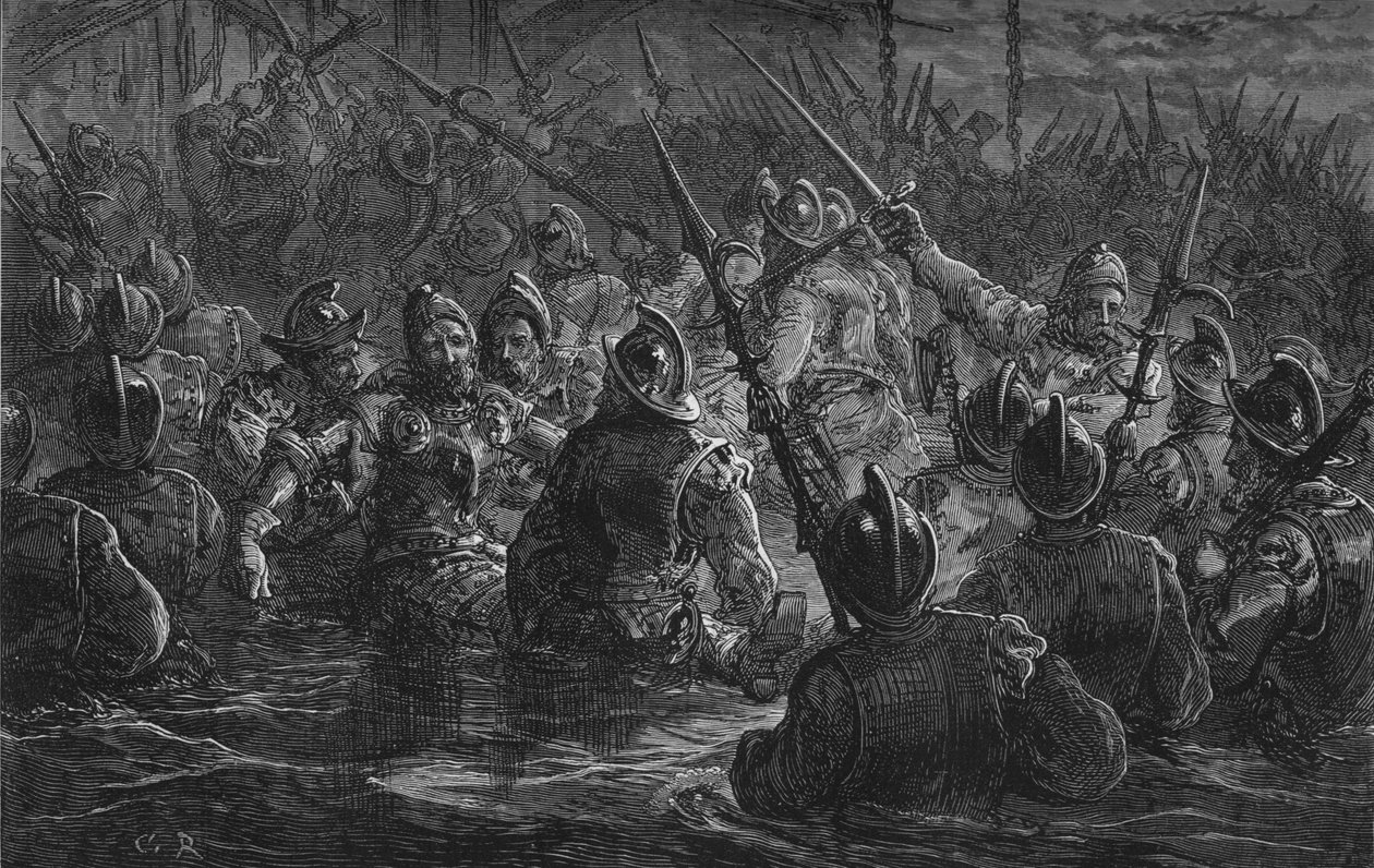 Attack på Porto Rico, 1797, c1880 av Unbekannt
