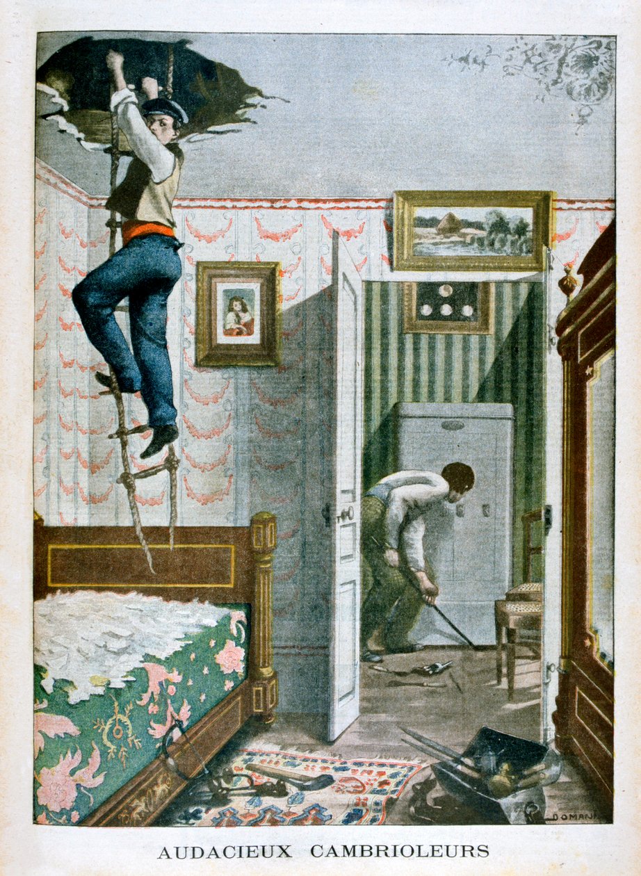 Fräcka inbrottstjuvar, 1901 av Unbekannt