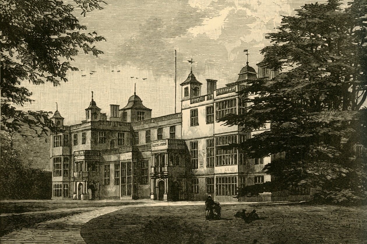 Audley End, västfronten, 1898. av Unbekannt