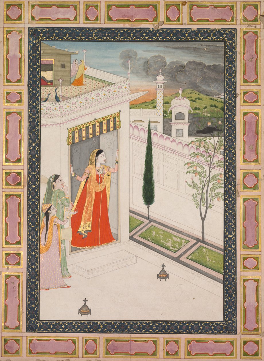 Augury of the Crow Vasakasajja Nayika, ca. 1800. av Unbekannt