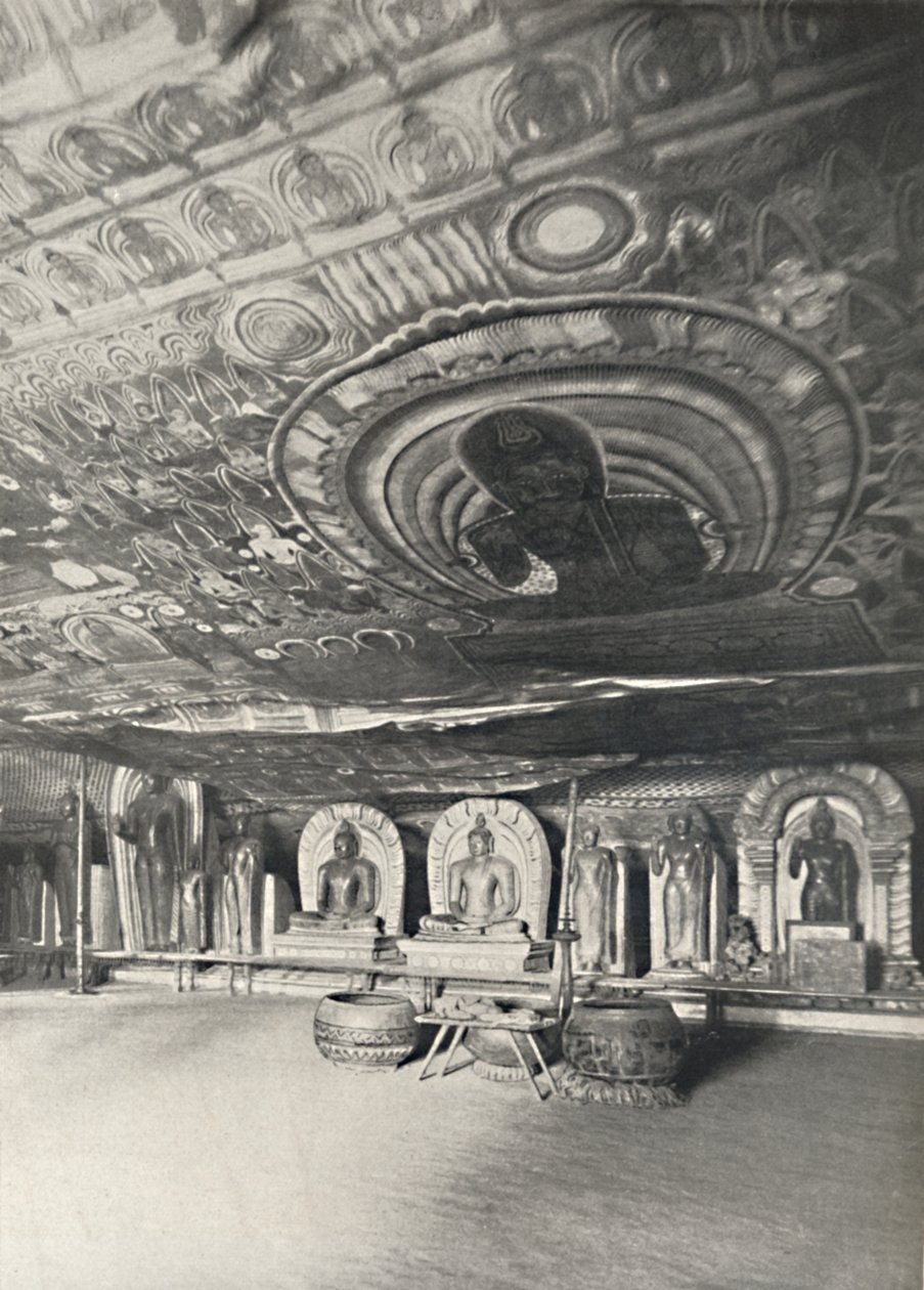 Från klipptemplen i Dambulla, 1926 av Unbekannt