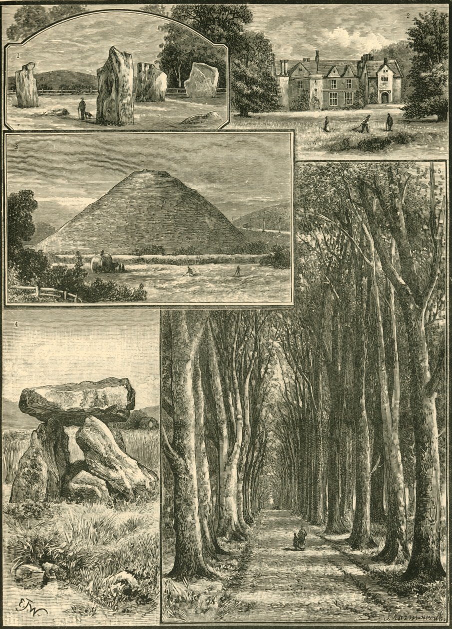 Avebury. Littlecote. Silbury. Devils Den. Grand Avenue, 1898. av Unbekannt