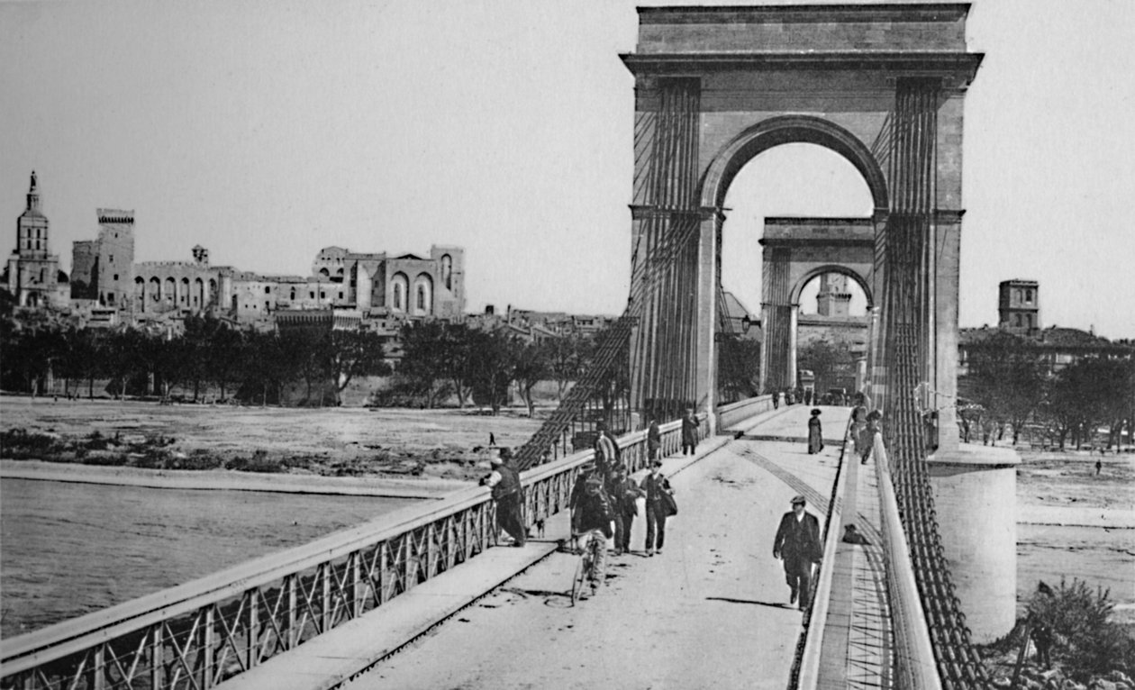 Avignon - Hängbron, c1925 av Unbekannt