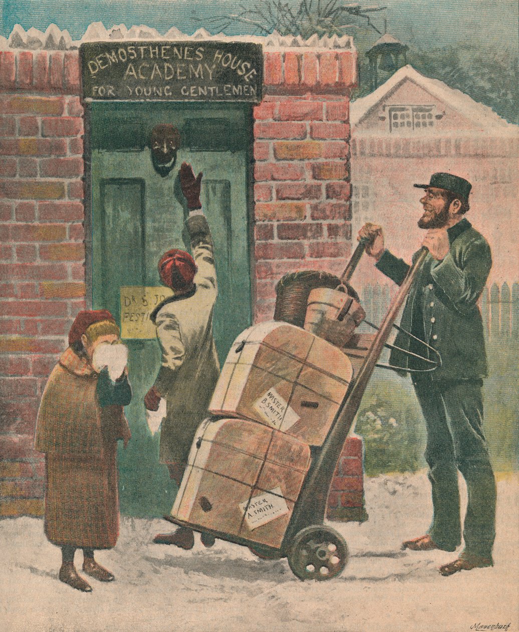 Tillbaka till skolan, 1895. av Unbekannt