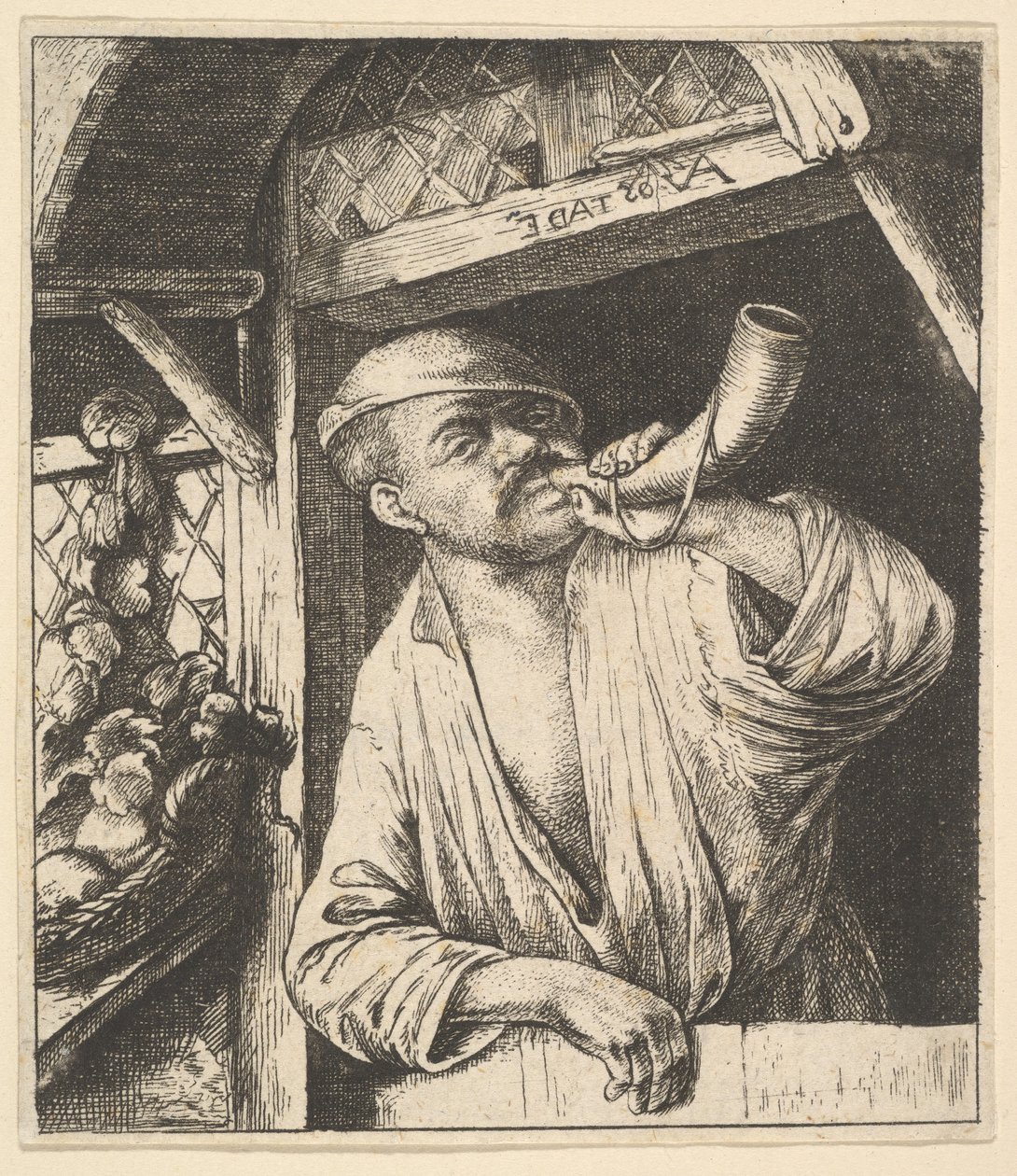 Bagarens blåshorn, 1610-85. av Unbekannt