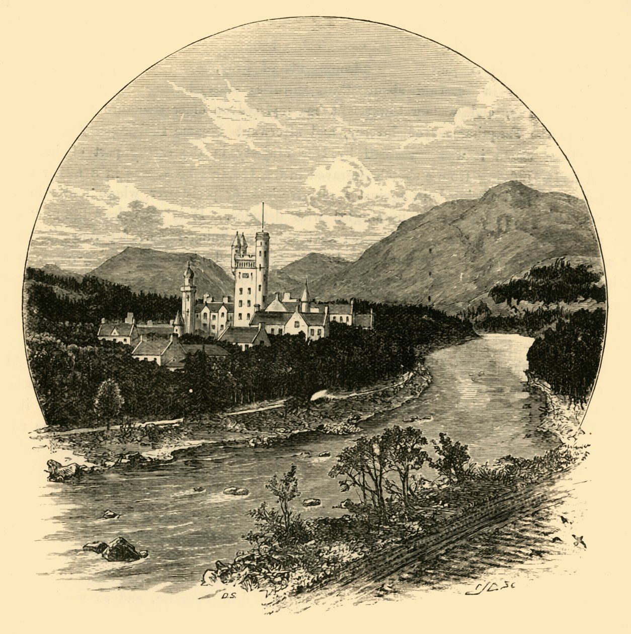 Balmoral Castle, från vägen, 1898. av Unbekannt