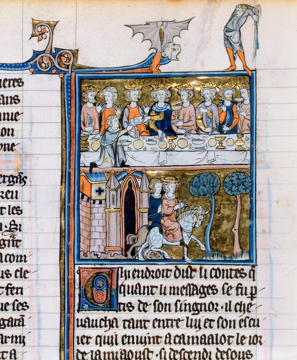 Bankett och ryttare, c1280-1290 av Unbekannt