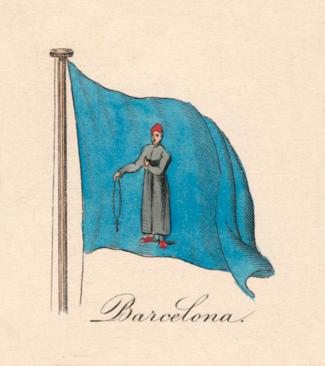Barcelona, 1838 av Unbekannt