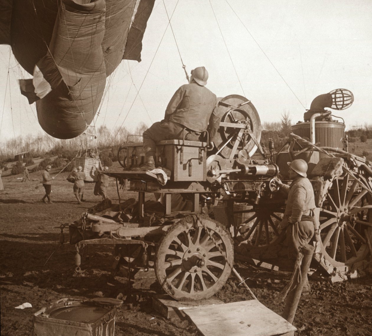 Barrageballong, Genicourt, norra Frankrike, c1914-c1918 av Unbekannt