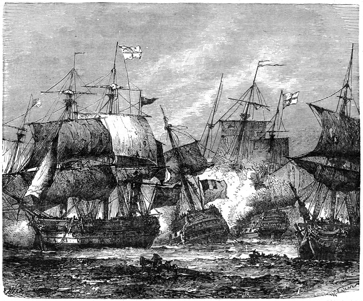 Slaget vid Abukir Bay, 1 augusti 1798, 1898 av Unbekannt