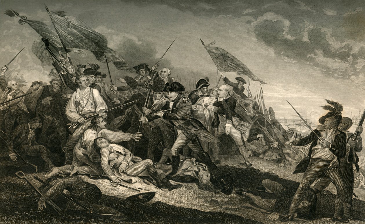 Slaget vid Bunker Hill, 1877. av Unbekannt