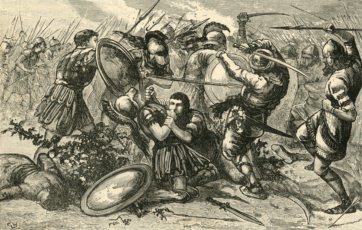 Slaget vid Cunaxa, 1890. av Unbekannt