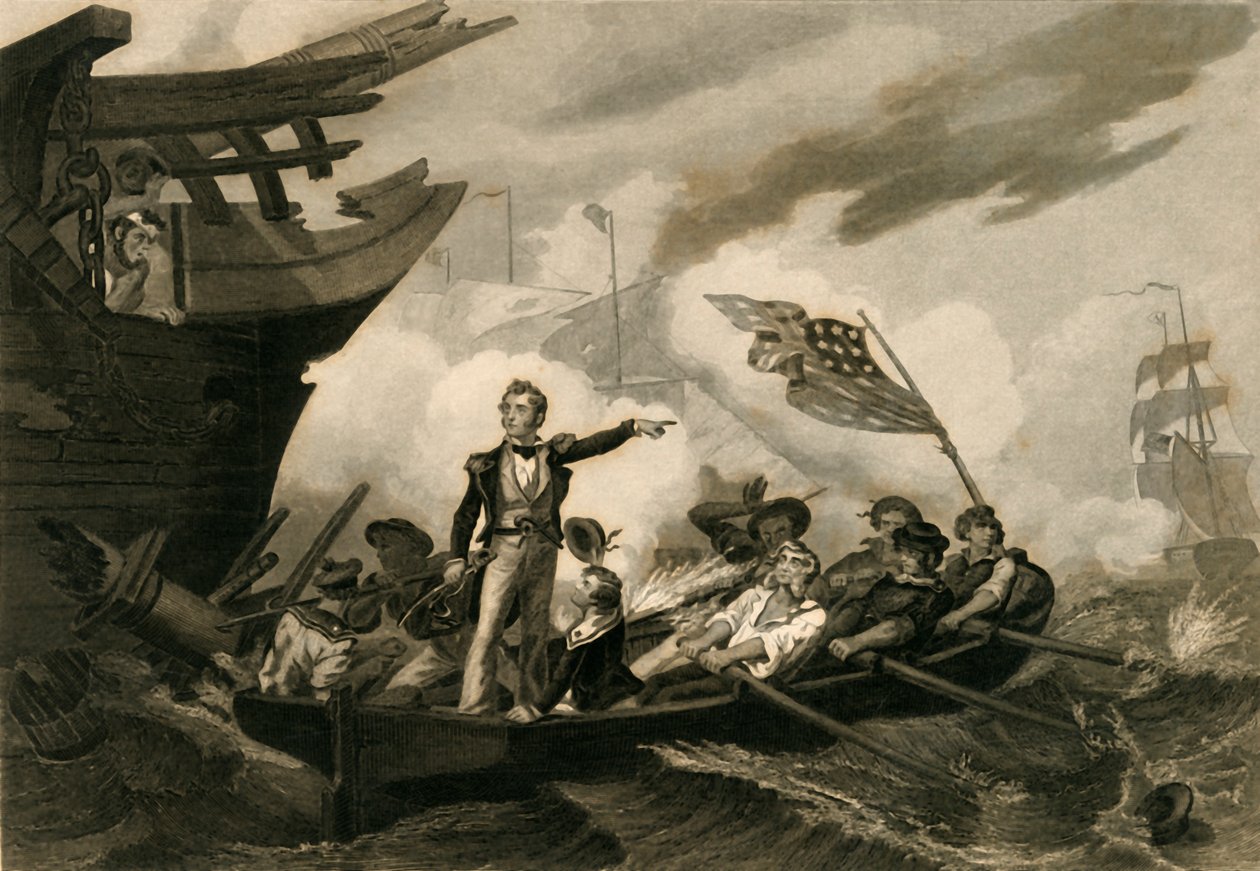 Slaget vid Lake Erie, 1878. av Unbekannt