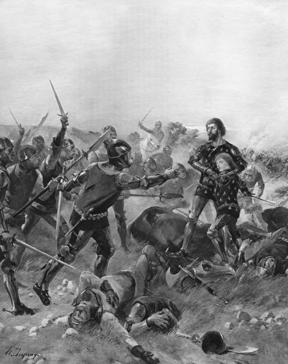Slaget vid Poitiers, Frankrike, 1356 av Unbekannt