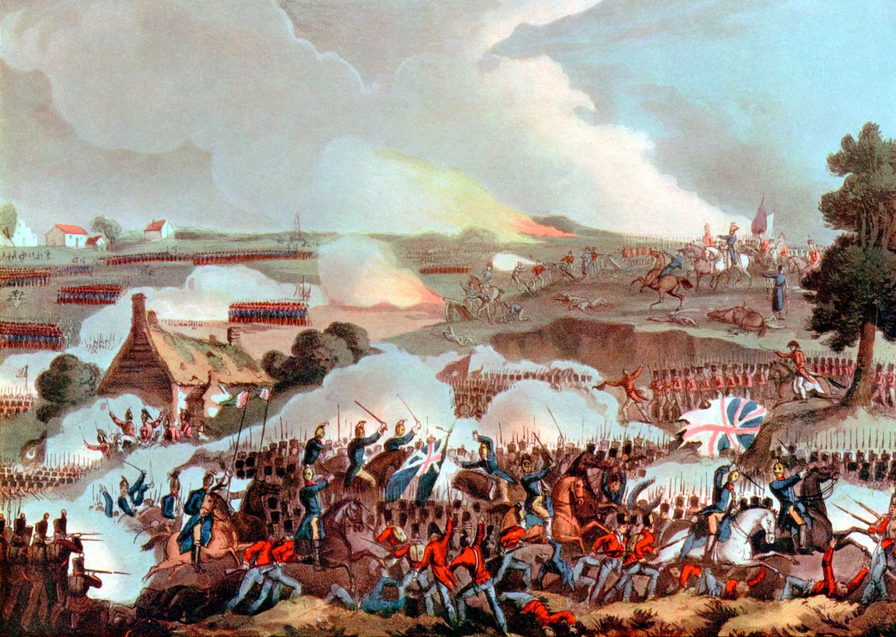 Slaget vid Waterloo, Belgien, 1815 av Unbekannt
