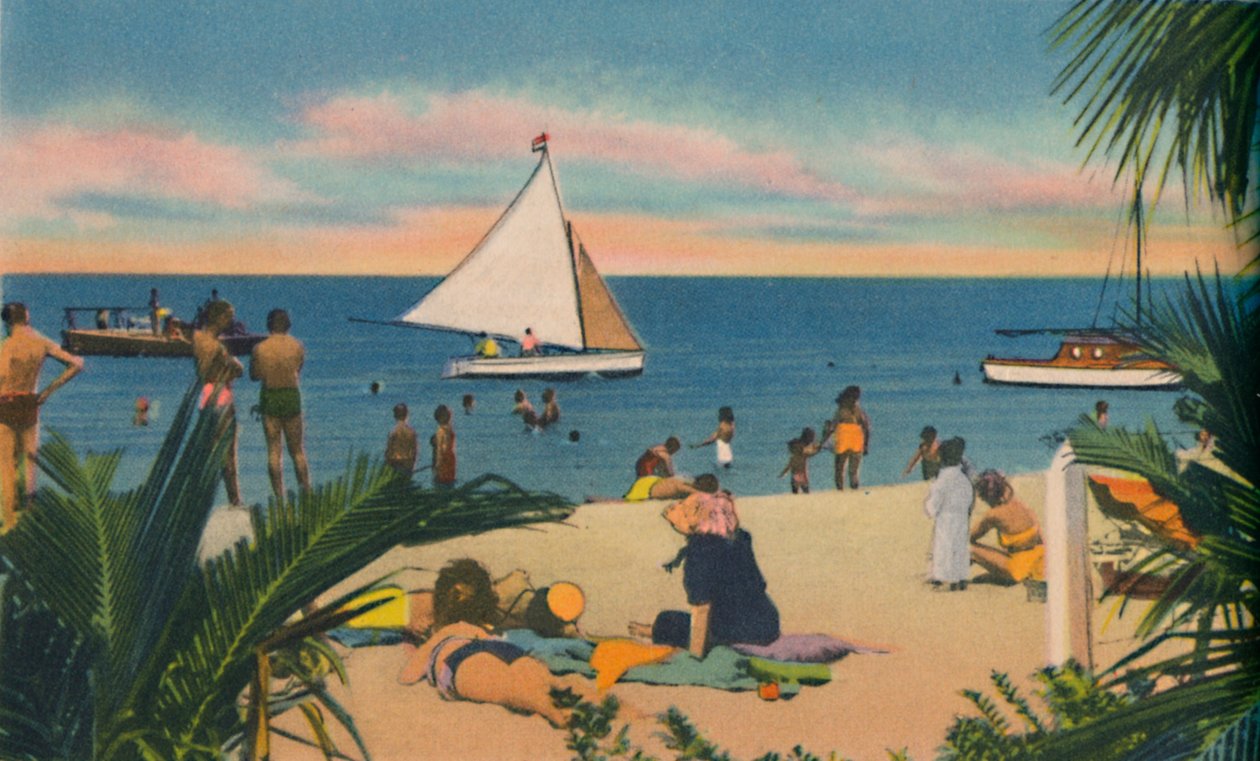 Stranden vid Pradomar. 20 minuter från Barranquilla, c1940-talet av Unbekannt