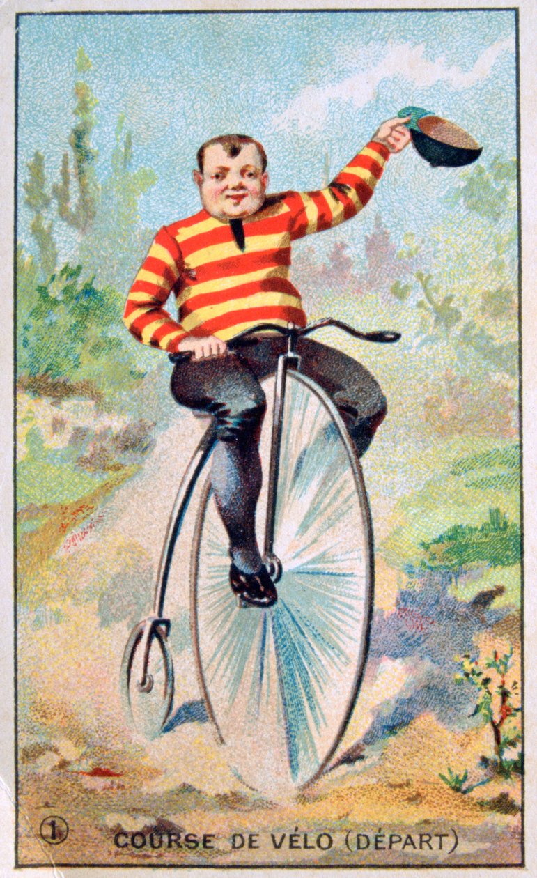 Cykeltävling, c1900 av Unbekannt