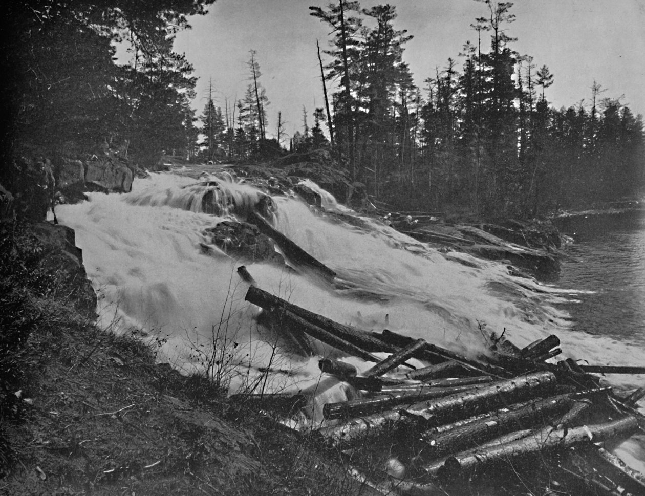 Big Falls, Peshtigo River, Wis., c1897. av Unbekannt