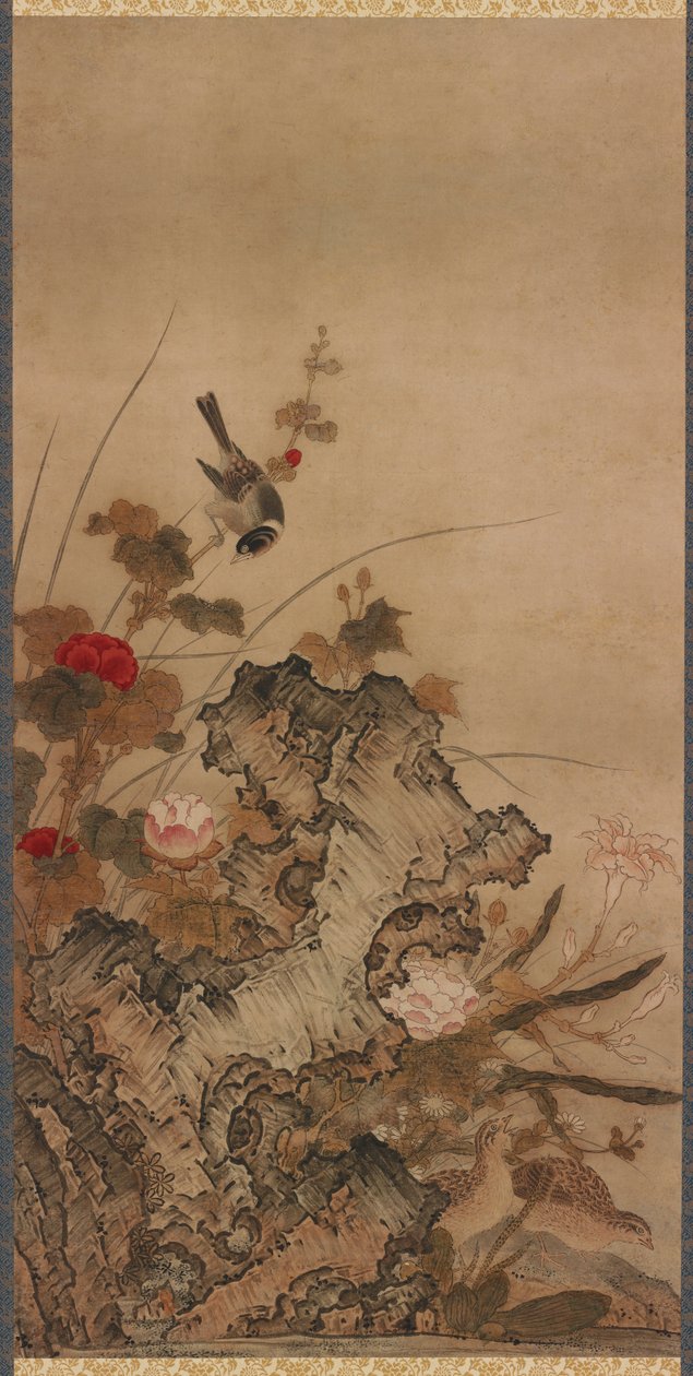 Fåglar och blommor, Edo-perioden, 1700-talet. av Unbekannt