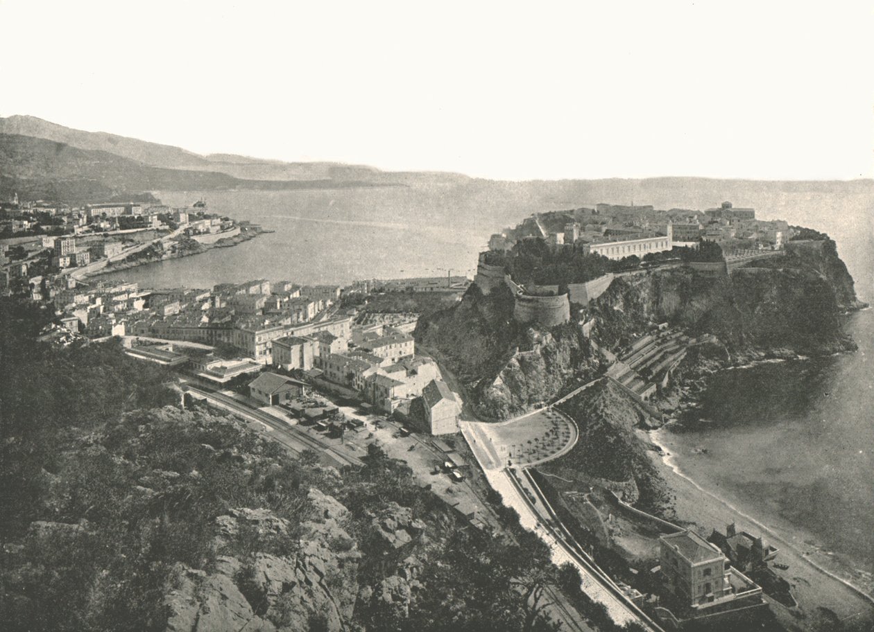 Fågelperspektiv, Monte Carlo, Monaco, 1895. av Unbekannt
