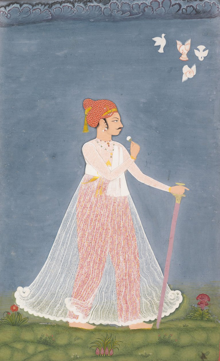 Bishen Singh som ung man, ca. 1780. av Unbekannt