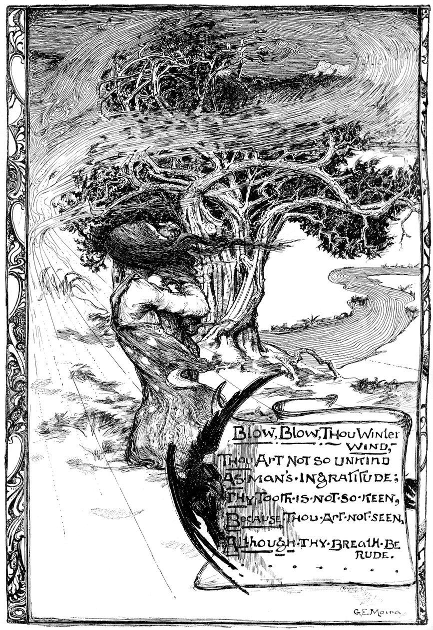 Blås, blås, du vintervind, 1895 av Unbekannt