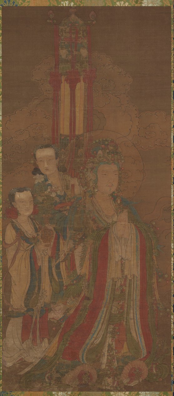 Bodhisattva och skötare, 1300-talet. av Unbekannt