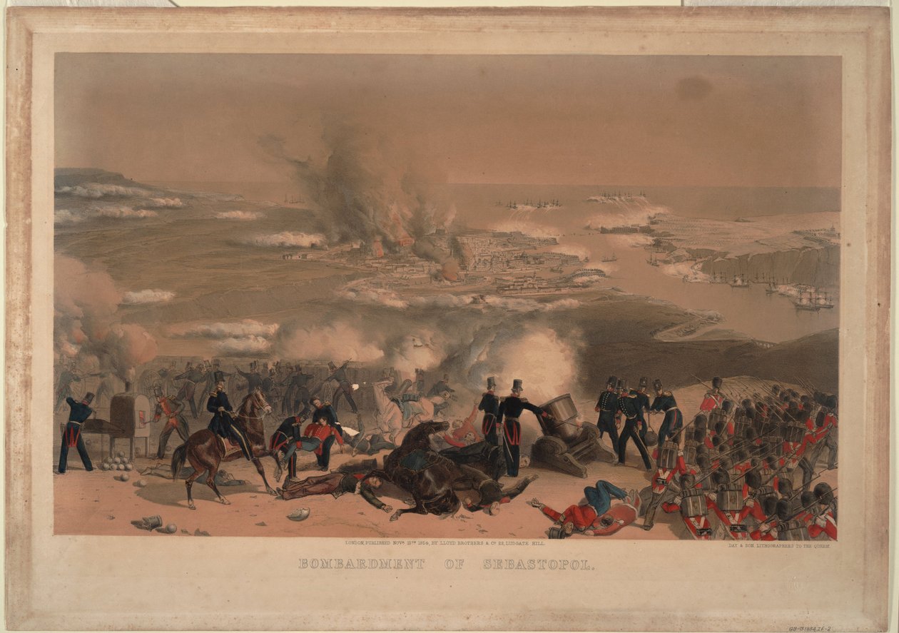 Bombande av Sevastopol, 1854 av Unbekannt
