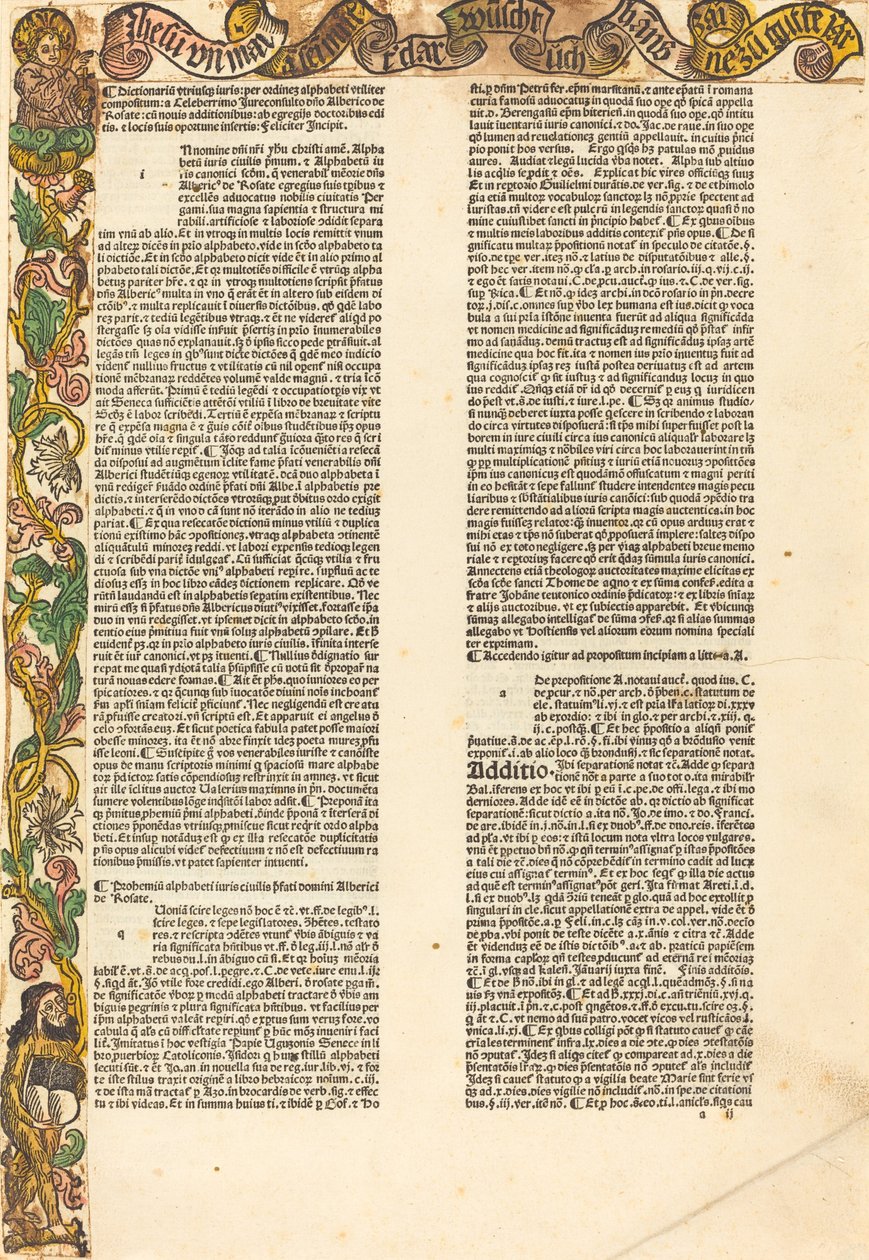 Border från en almanacka, ca. 1489. av Unbekannt