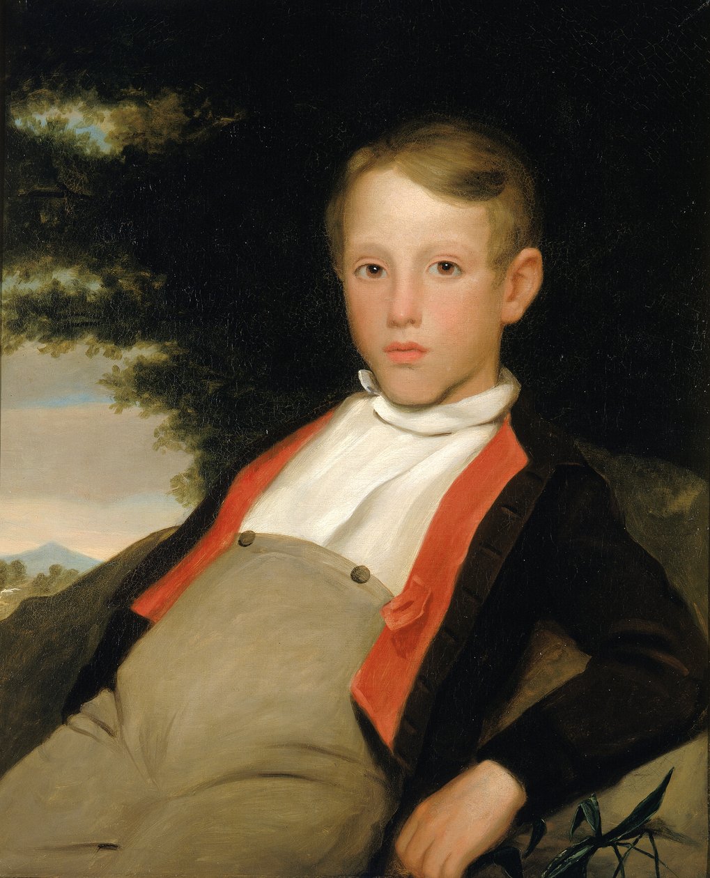 Pojke i ett landskap, ca. 1840. av Unbekannt