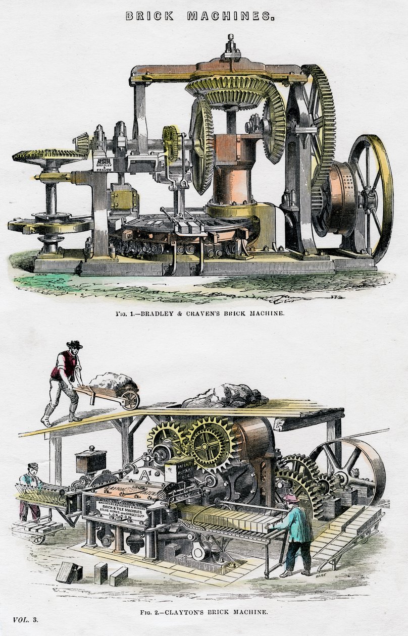 Tegelmaskiner, 1800-tal av Unbekannt
