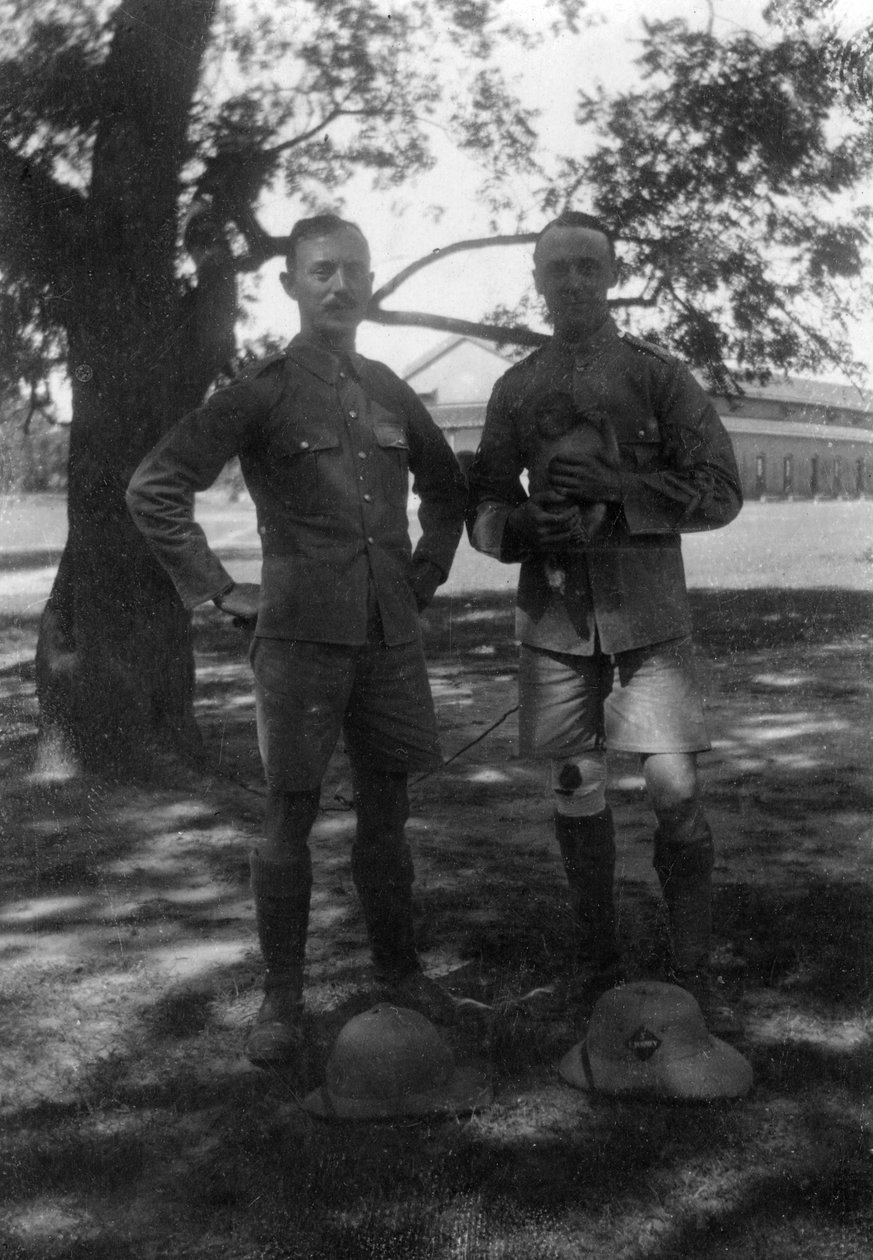 British soldiers, Muttra, India, 1917 av Unbekannt